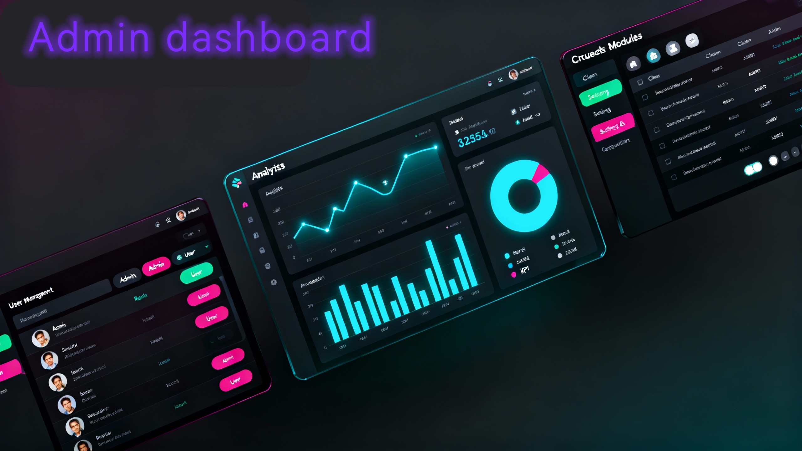 Modern Admin Dashboard Template with Role-Based Access Control